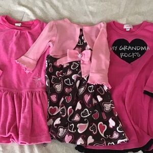 3 Dresses - Super Cute- Size 4T